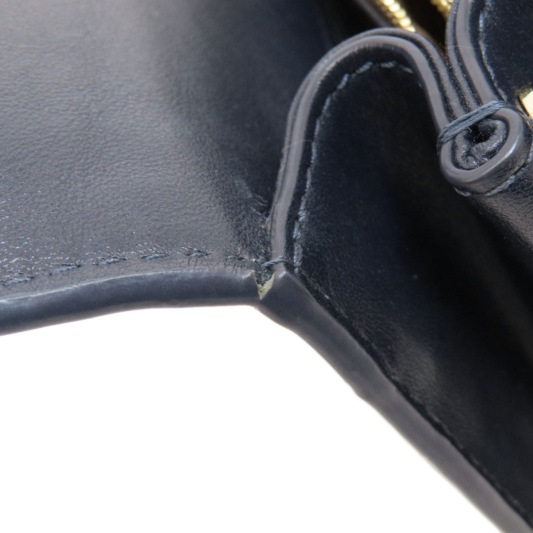 MICHAEL KORS Shoulder Bag Leather, PVC Navy logo Women Used Authentic