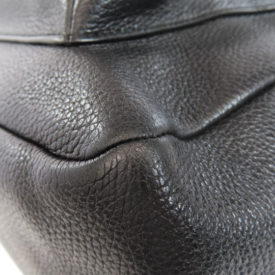 COACH Backpack F38288 leather black logo Women Used Authentic