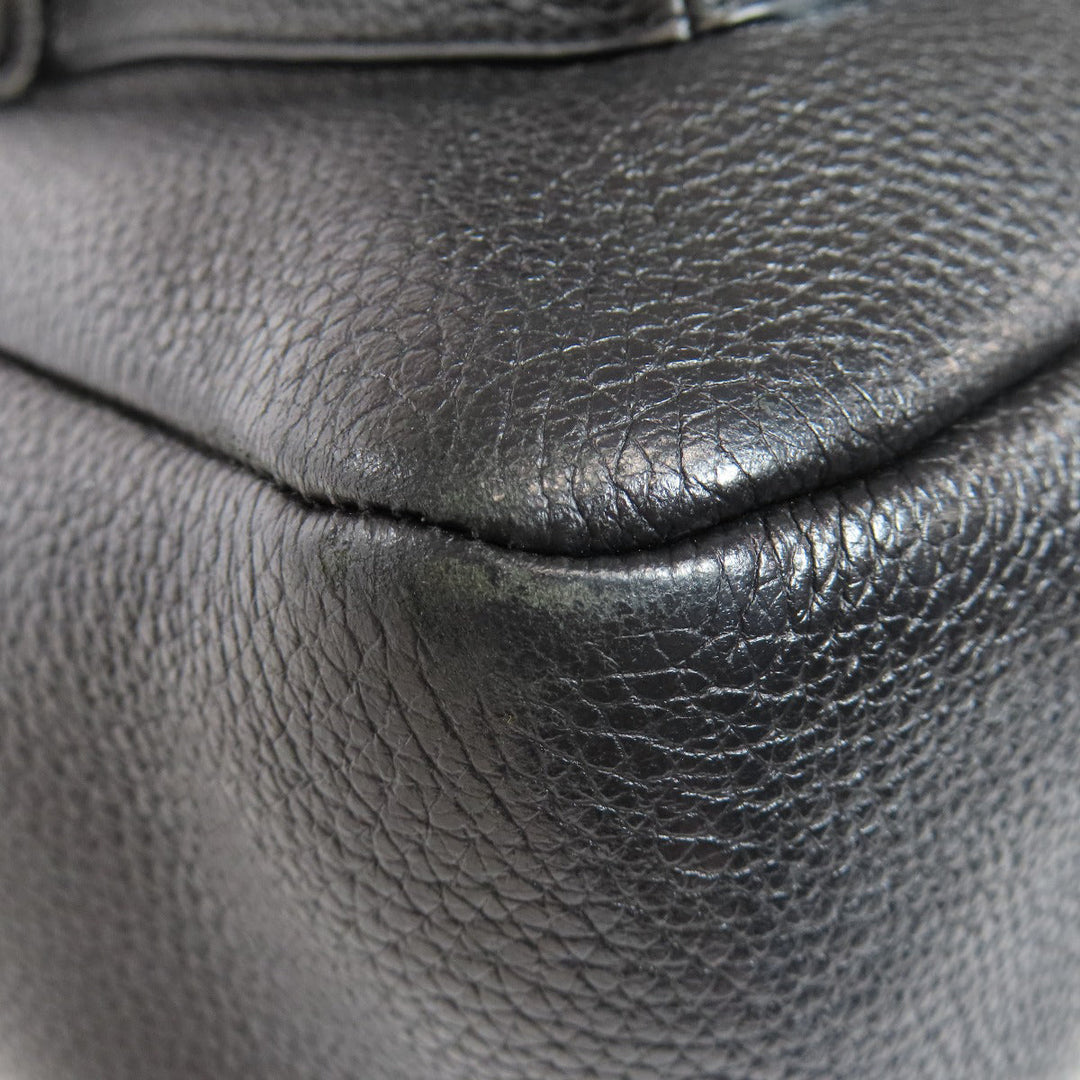 COACH Backpack F38288 leather black logo Women Used Authentic