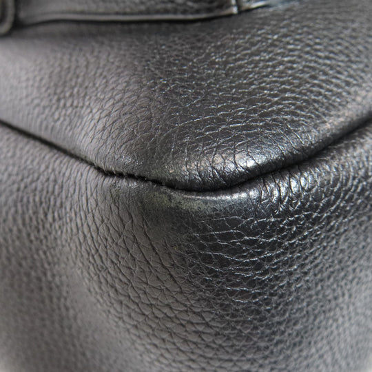 COACH Backpack F38288 leather black logo Women Used Authentic