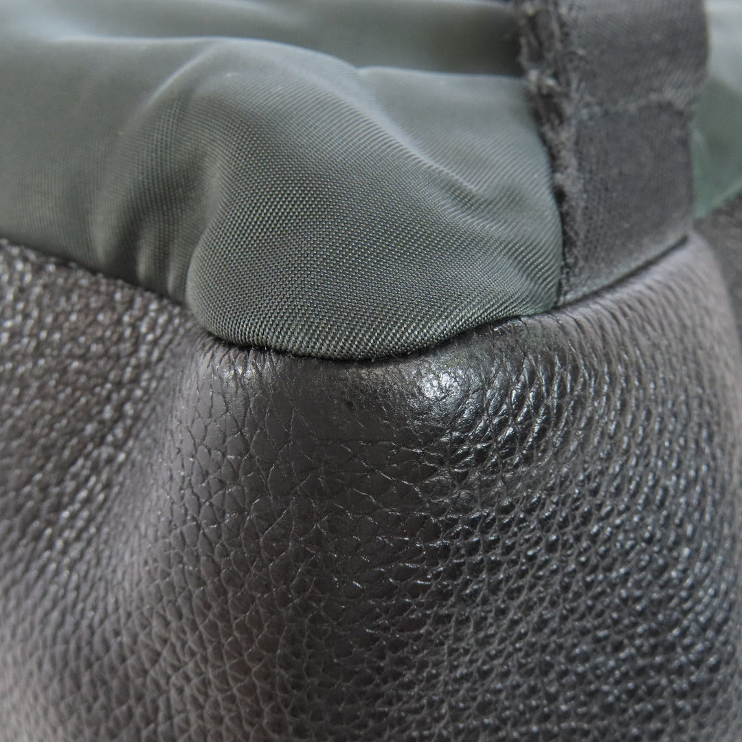 COACH Backpack F38288 leather black logo Women Used Authentic