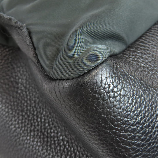 COACH Backpack F38288 leather black logo Women Used Authentic