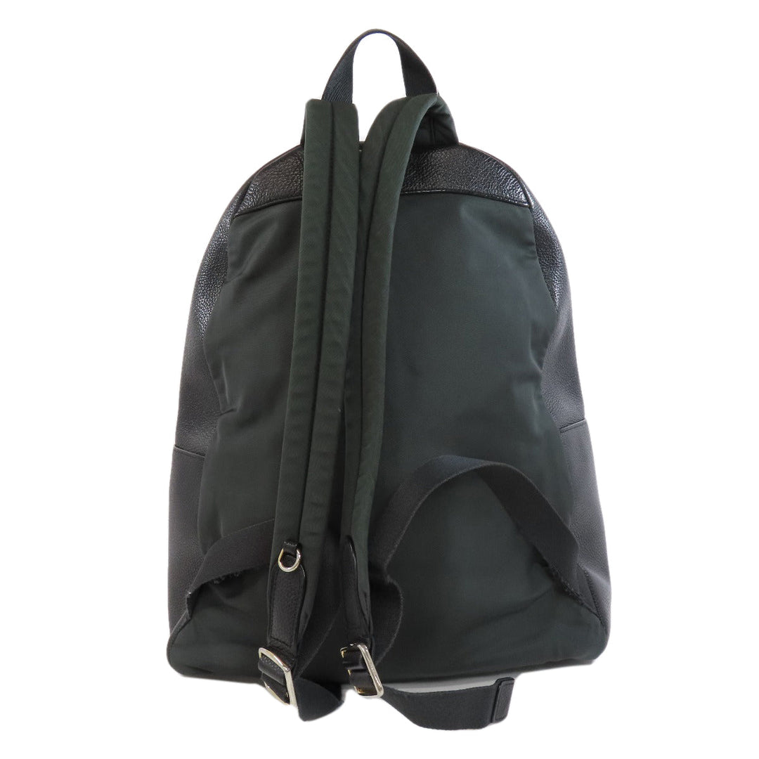 COACH Backpack F38288 leather black logo Women Used Authentic