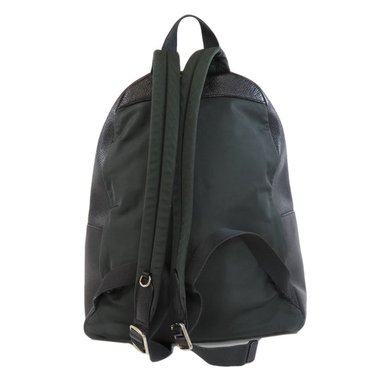 COACH Backpack F38288 leather black logo Women Used Authentic