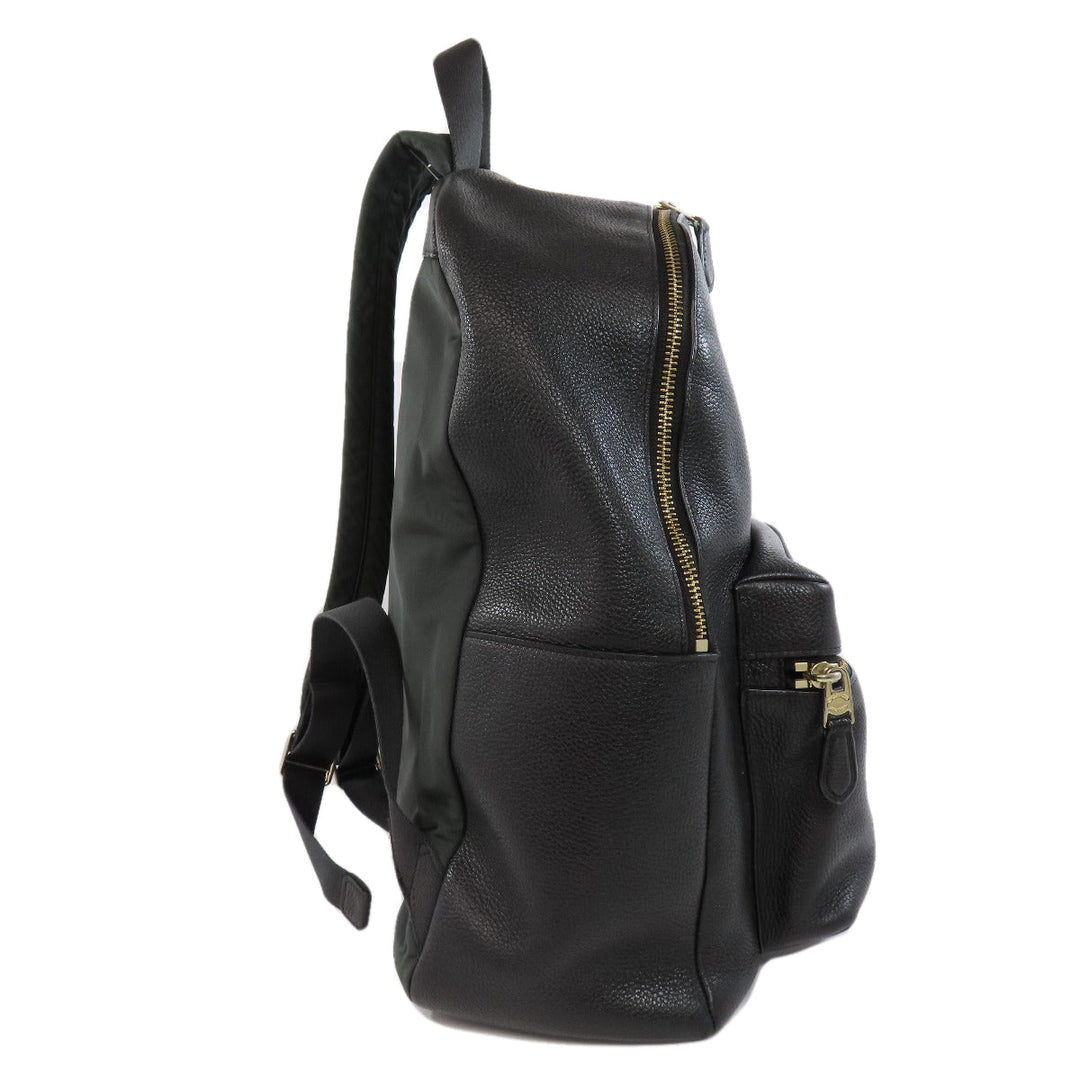 COACH Backpack F38288 leather black logo Women Used Authentic