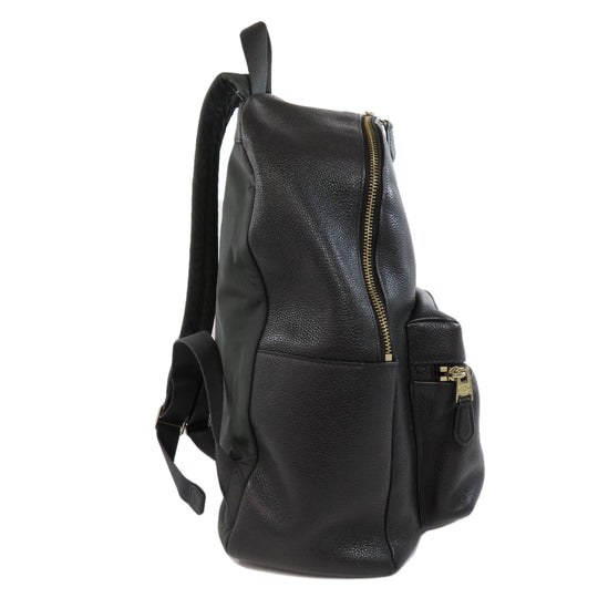 COACH Backpack F38288 leather black logo Women Used Authentic