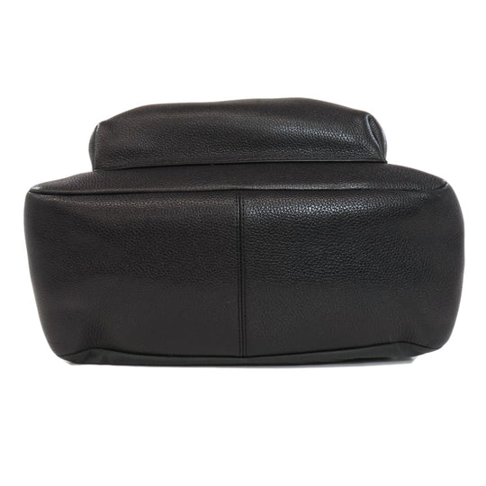 COACH Backpack F38288 leather black logo Women Used Authentic