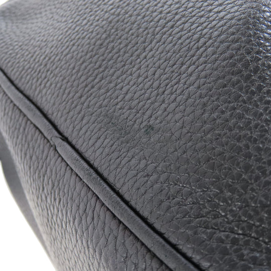 MICHAEL KORS Backpack leather black logo Women Used Authentic