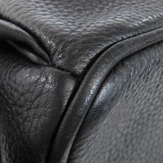 MICHAEL KORS Backpack leather black logo Women Used Authentic