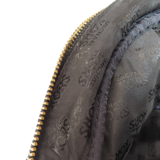 MICHAEL KORS Backpack leather black logo Women Used Authentic