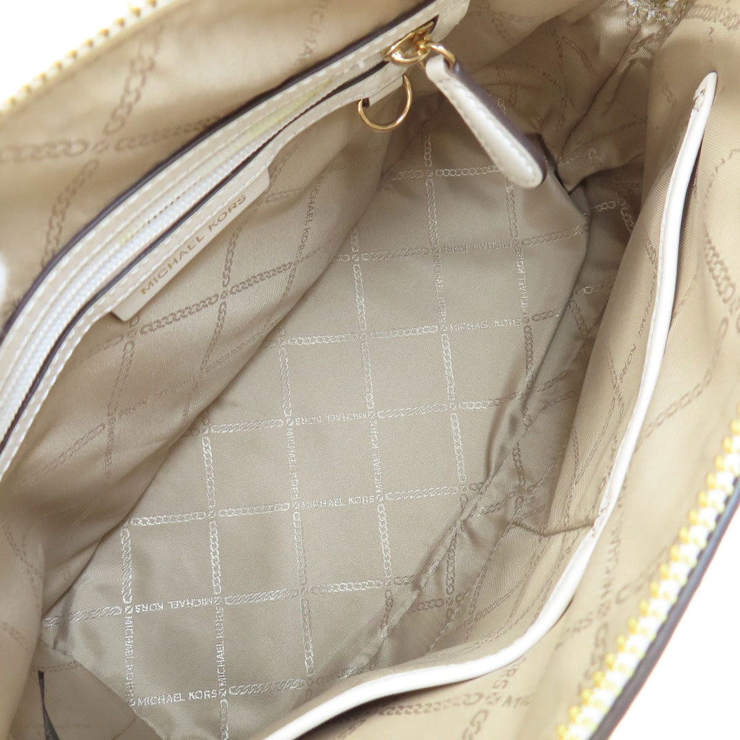 MICHAEL KORS Handbag PVC white 2WAY Women Used Authentic