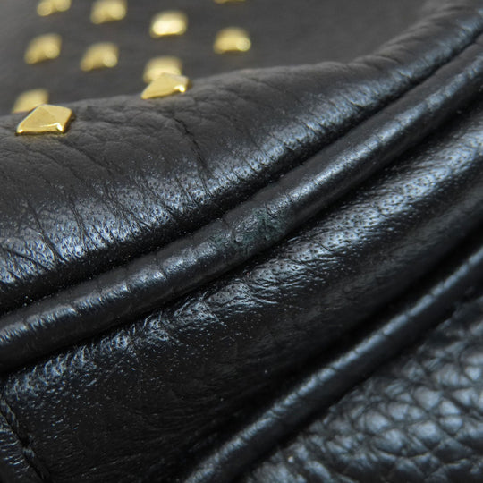 MICHAEL KORS Backpack leather black Studs Women Used Authentic