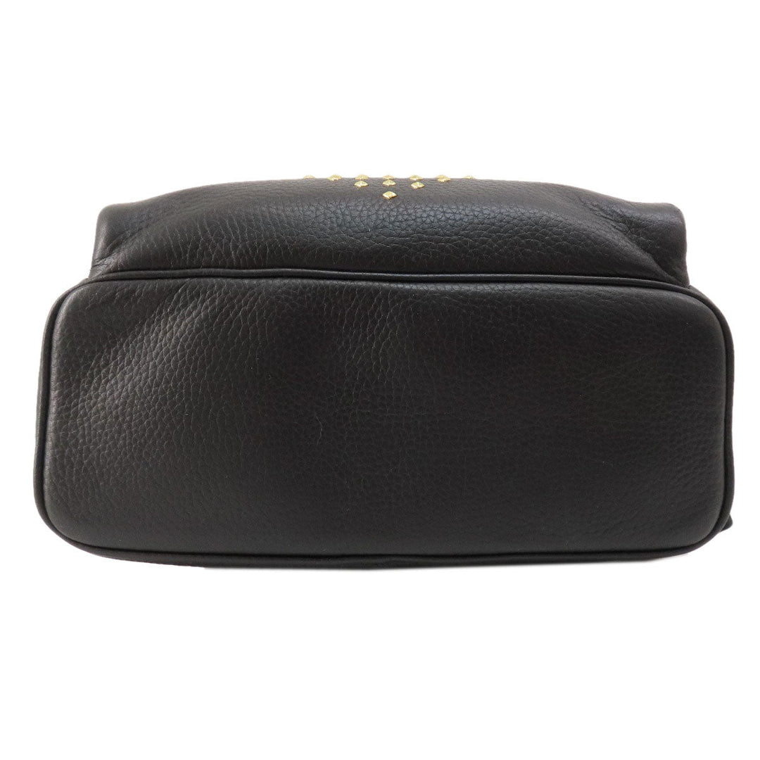 MICHAEL KORS Backpack leather black Studs Women Used Authentic