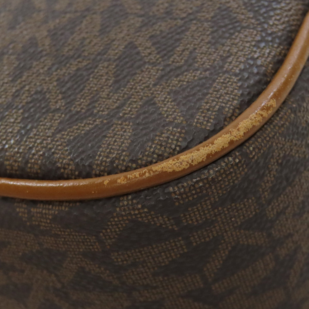 MICHAEL KORS Shoulder Bag PVC Brown MK signature Women Used Authentic