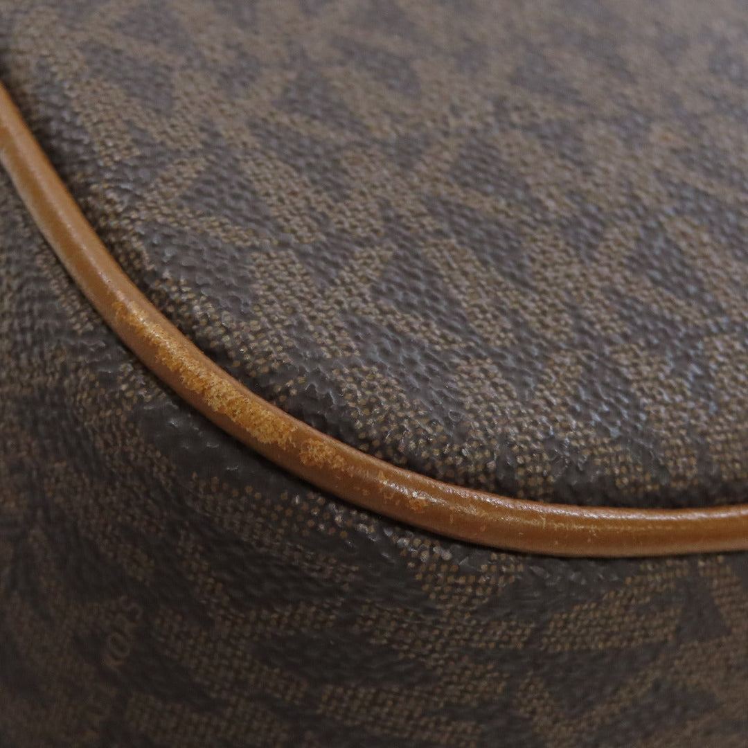 MICHAEL KORS Shoulder Bag PVC Brown MK signature Women Used Authentic