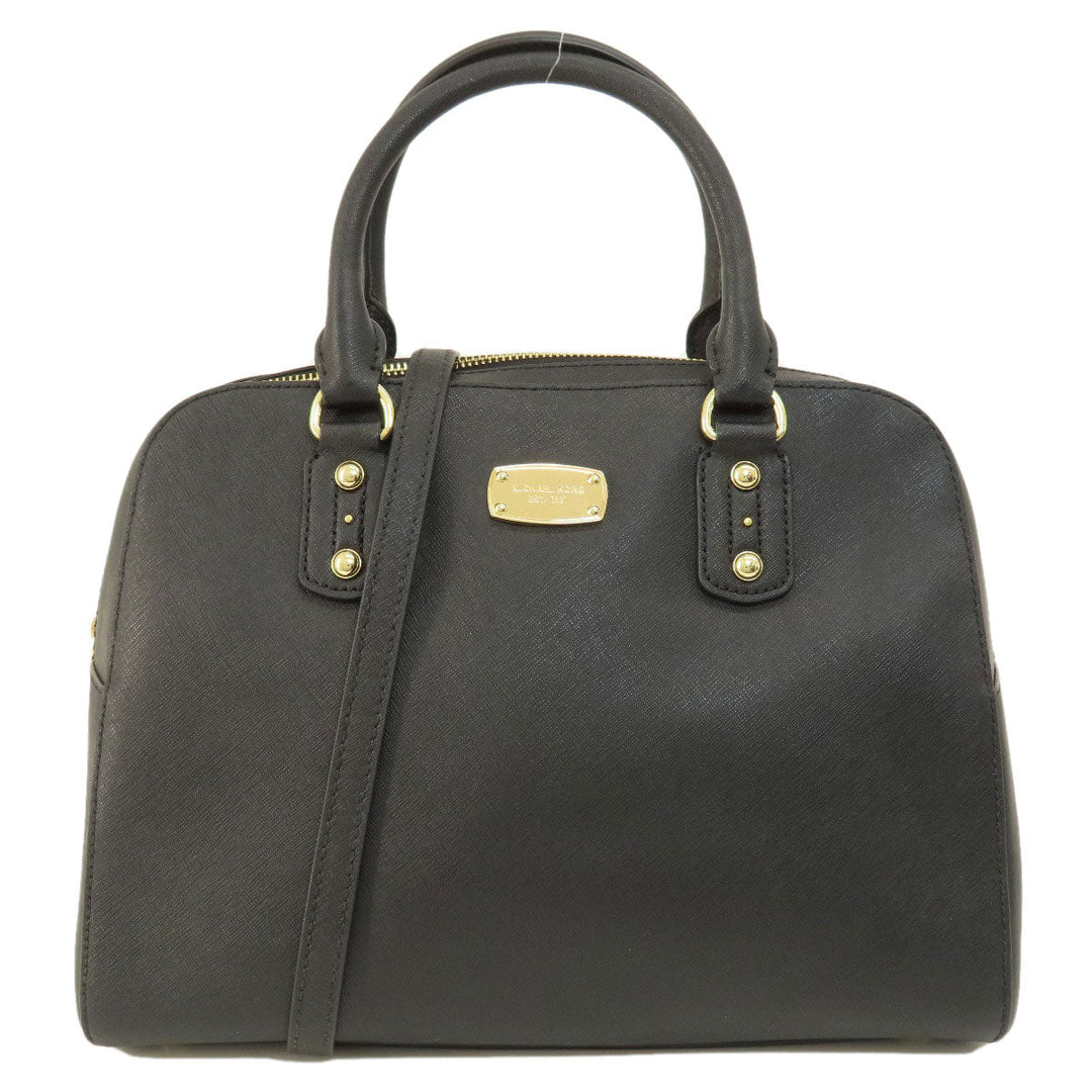 MICHAEL KORS Handbag PVC black logo 2WAY Women Used Authentic