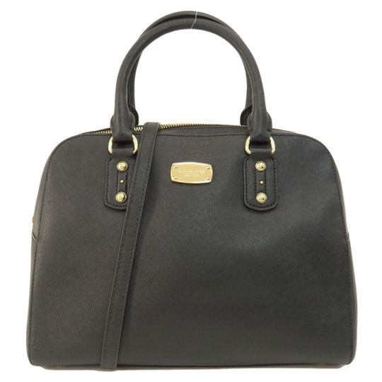 MICHAEL KORS Handbag PVC black logo 2WAY Women Used Authentic