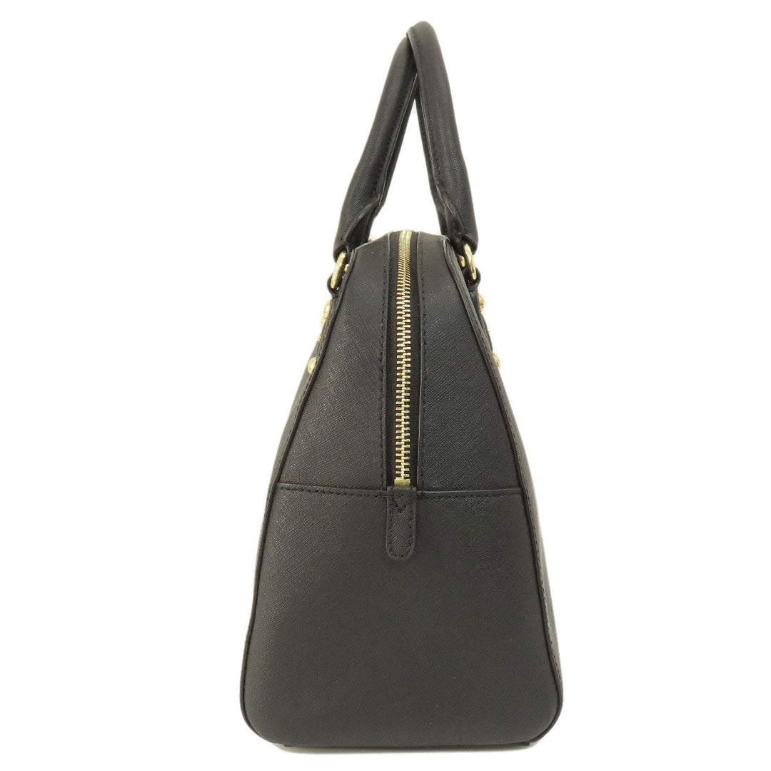 MICHAEL KORS Handbag PVC black logo 2WAY Women Used Authentic