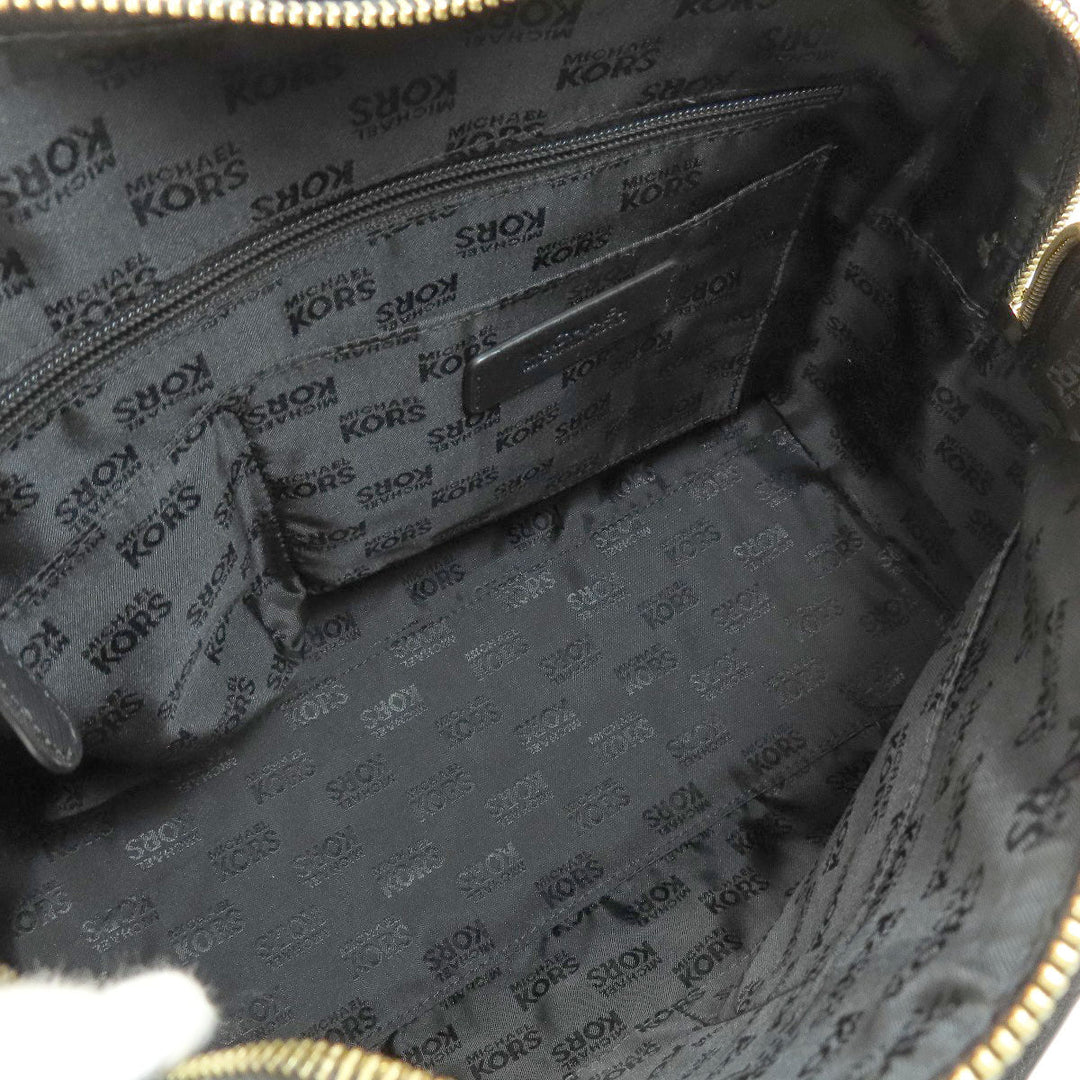 MICHAEL KORS Handbag PVC black logo 2WAY Women Used Authentic