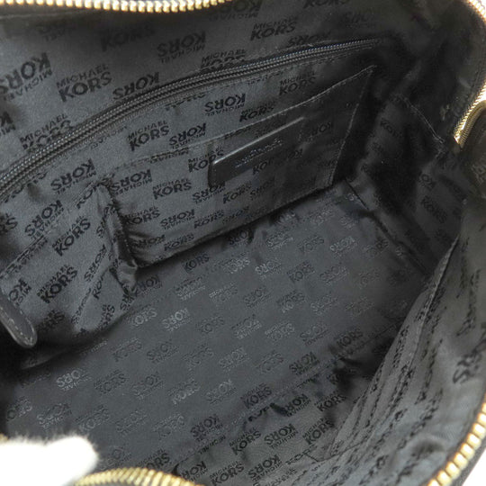 MICHAEL KORS Handbag PVC black logo 2WAY Women Used Authentic