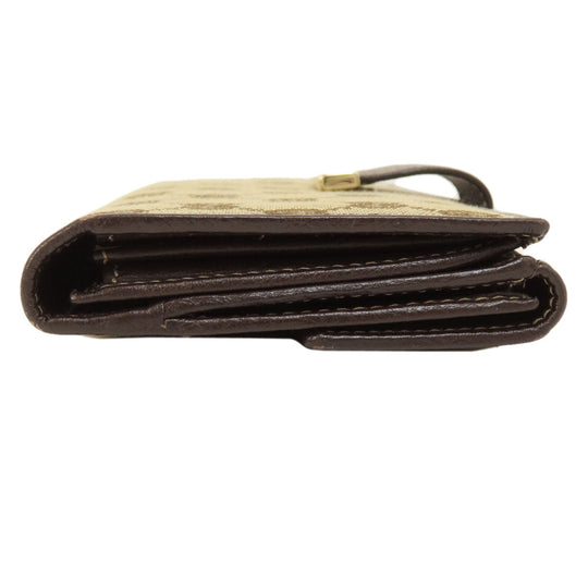 GUCCI Long Wallet Purse 212089 canvas Brown GG Women Used Authentic