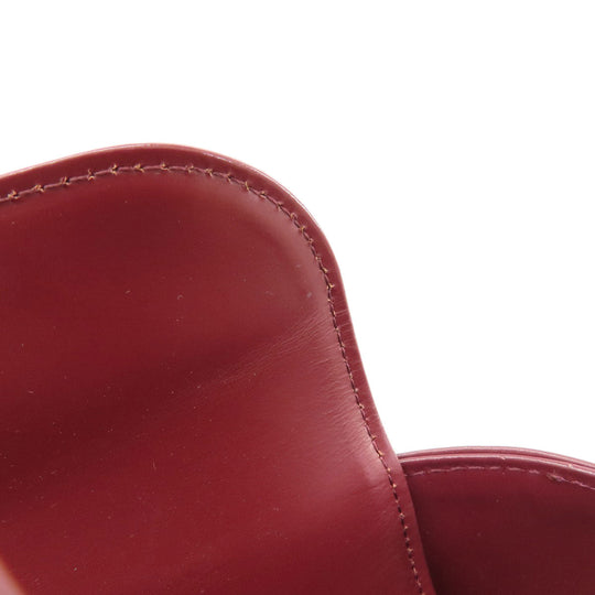 BURBERRY Handbag leather Red logo Women Used Authentic