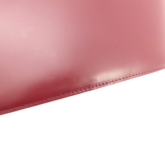 BURBERRY Handbag leather Red logo Women Used Authentic