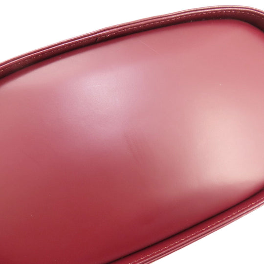 BURBERRY Handbag leather Red logo Women Used Authentic