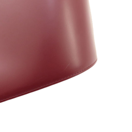 BURBERRY Handbag leather Red logo Women Used Authentic