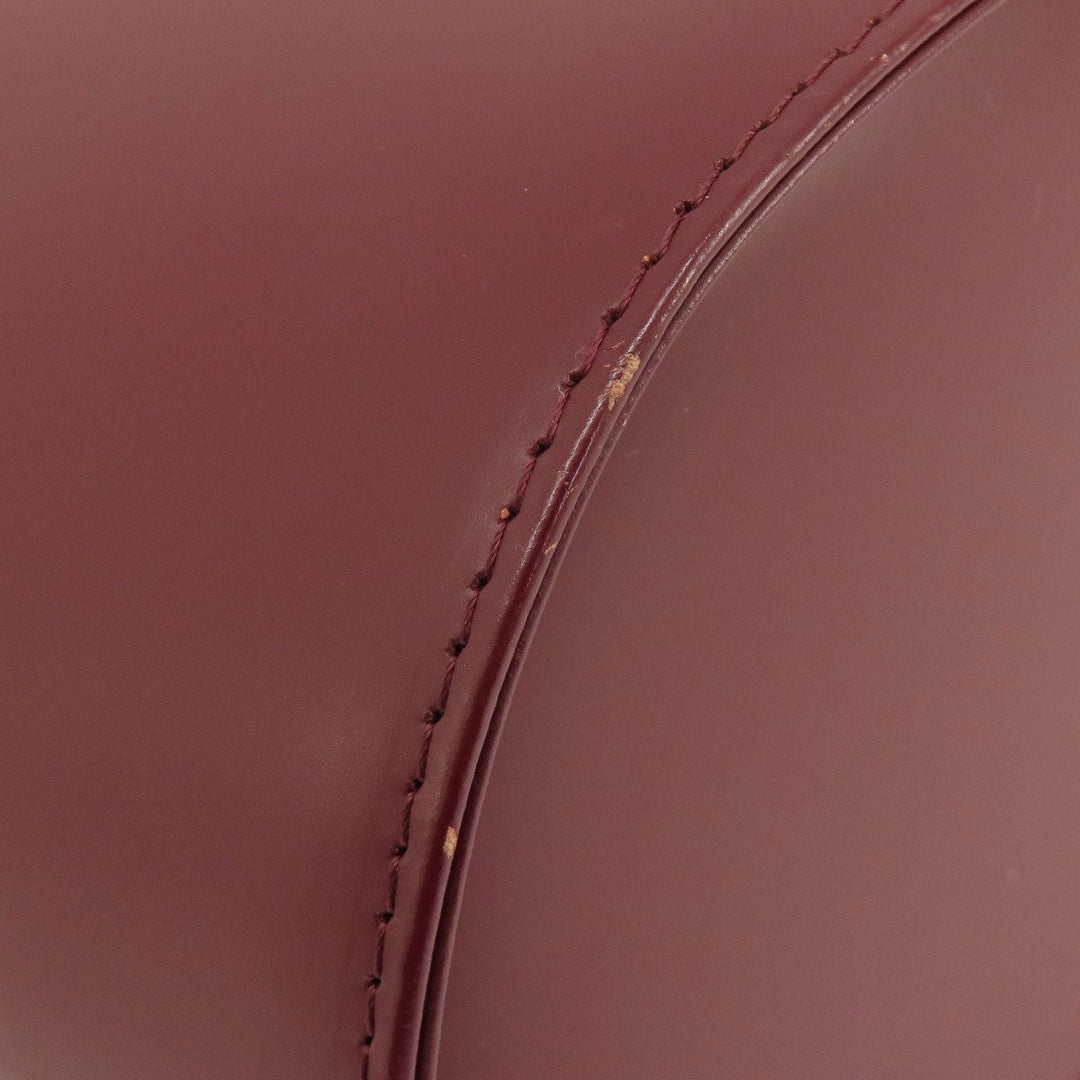 BURBERRY Handbag leather Red logo Women Used Authentic