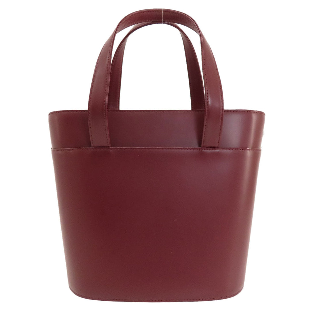 BURBERRY Handbag leather Red logo Women Used Authentic