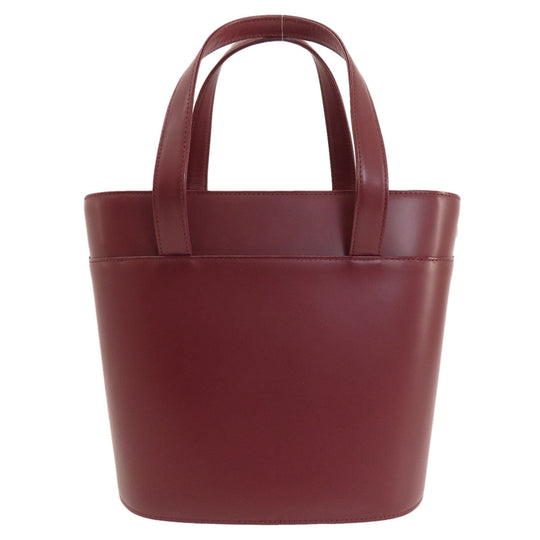 BURBERRY Handbag leather Red logo Women Used Authentic