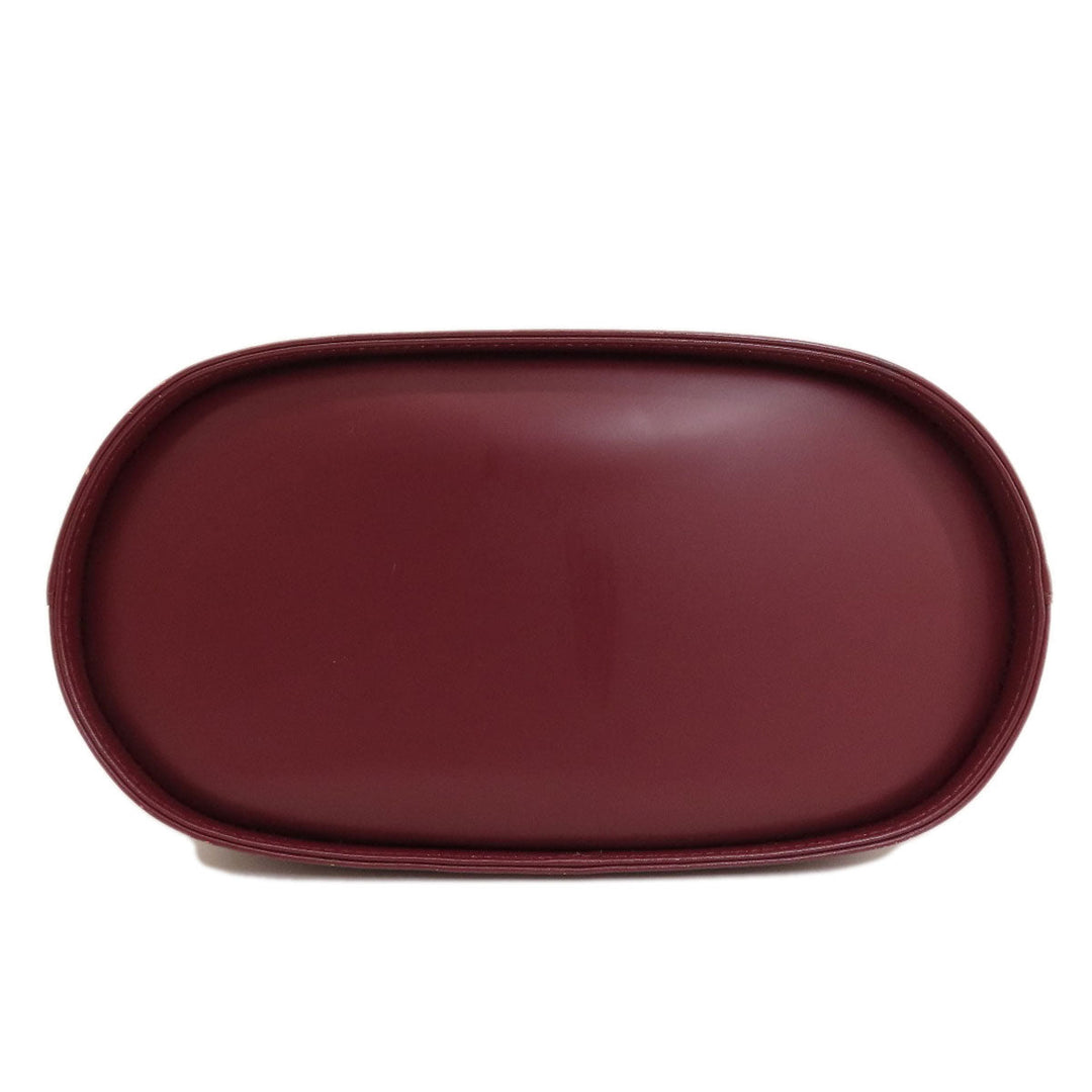 BURBERRY Handbag leather Red logo Women Used Authentic