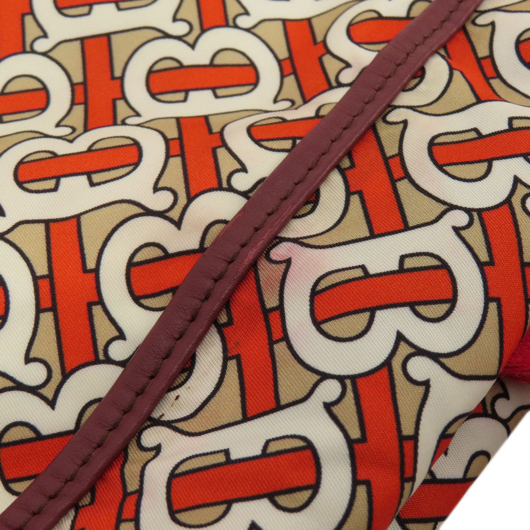 BURBERRY Backpack Nylon Brown B logo Women Used Authentic