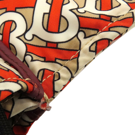 BURBERRY Backpack Nylon Brown B logo Women Used Authentic