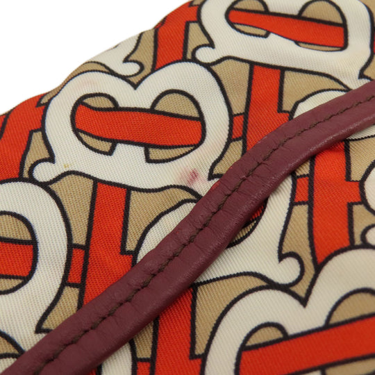 BURBERRY Backpack Nylon Brown B logo Women Used Authentic