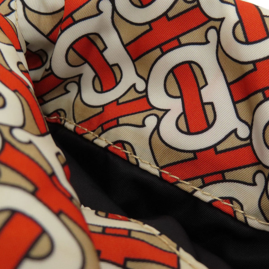 BURBERRY Backpack Nylon Brown B logo Women Used Authentic