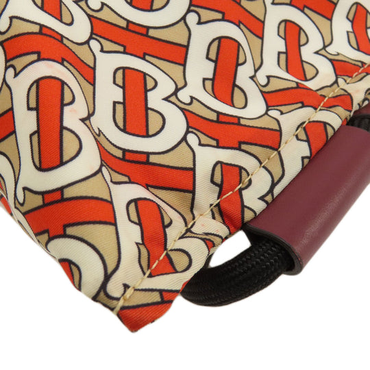 BURBERRY Backpack Nylon Brown B logo Women Used Authentic