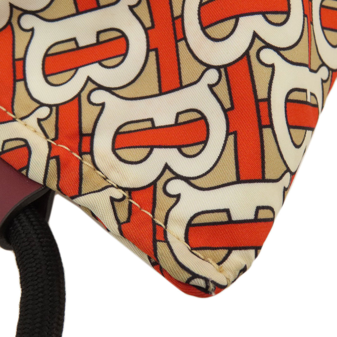 BURBERRY Backpack Nylon Brown B logo Women Used Authentic