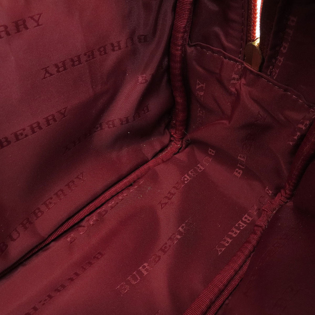 BURBERRY Handbag knit Brown Nova Check Women Used Authentic