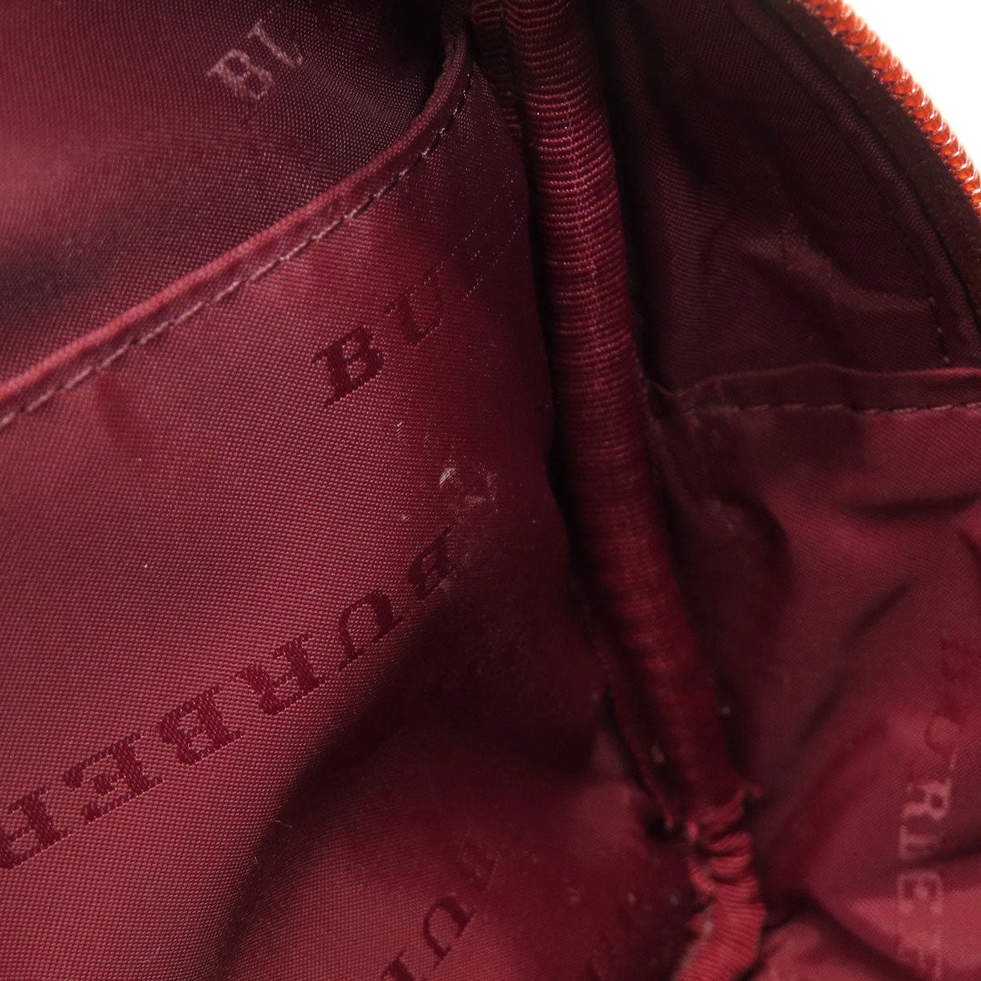 BURBERRY Handbag knit Brown Nova Check Women Used Authentic