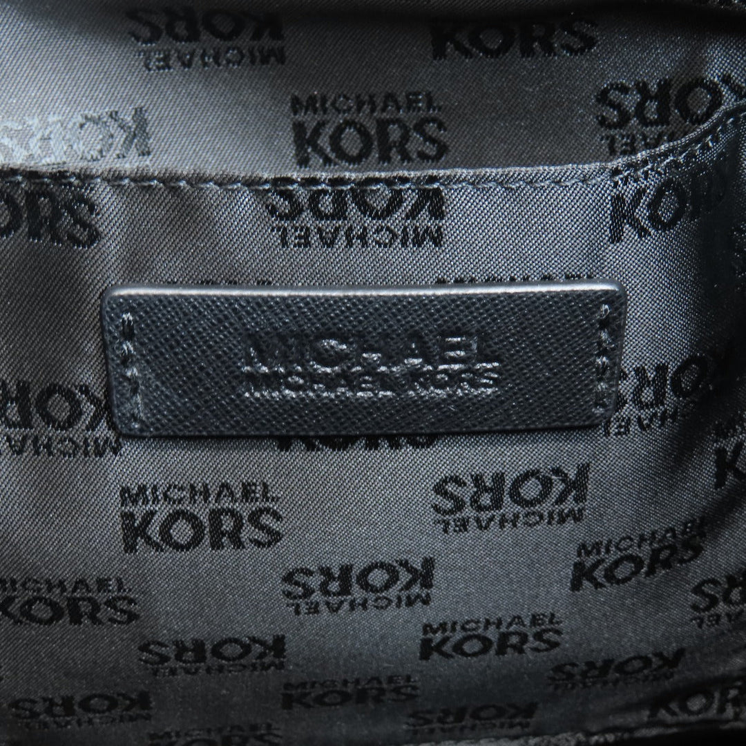 MICHAEL KORS Tote Bag PVC black logoMetal Women Used Authentic