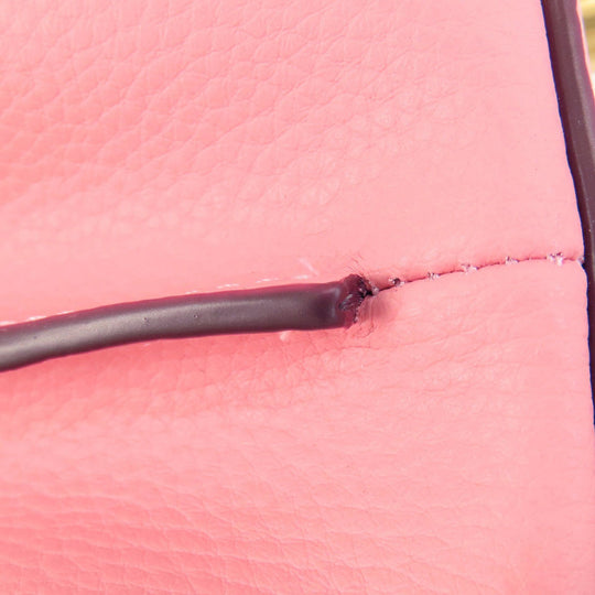 COACH Handbag C3766 leather pink logoMetal 2WAY Women Used Authentic