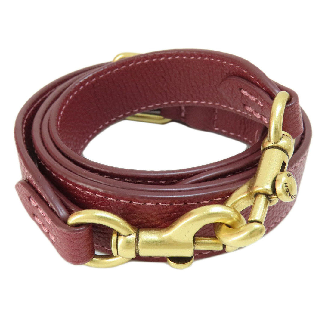 COACH Handbag C3766 leather pink logoMetal 2WAY Women Used Authentic