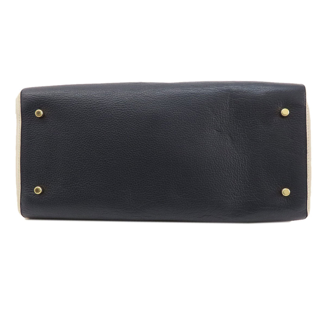 COACH Tote Bag C2827 canvas blue Signature 2WAY Women Used Authentic