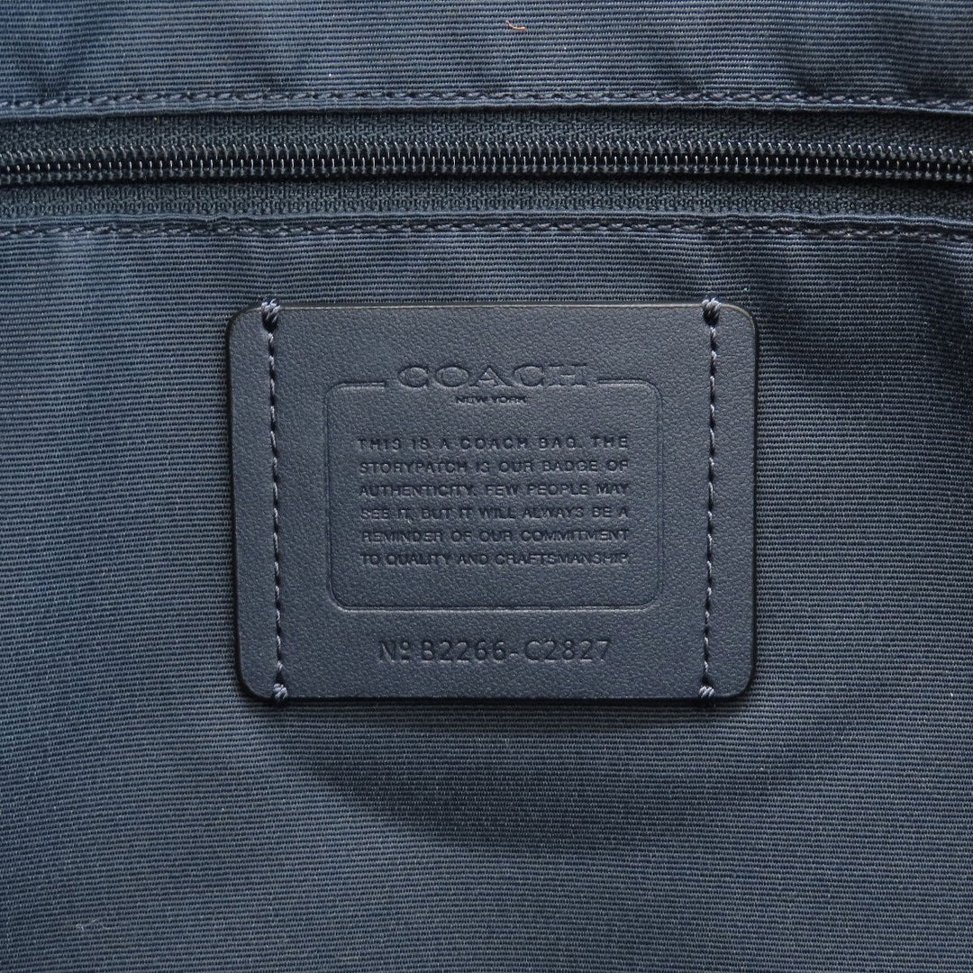 COACH Tote Bag C2827 canvas blue Signature 2WAY Women Used Authentic