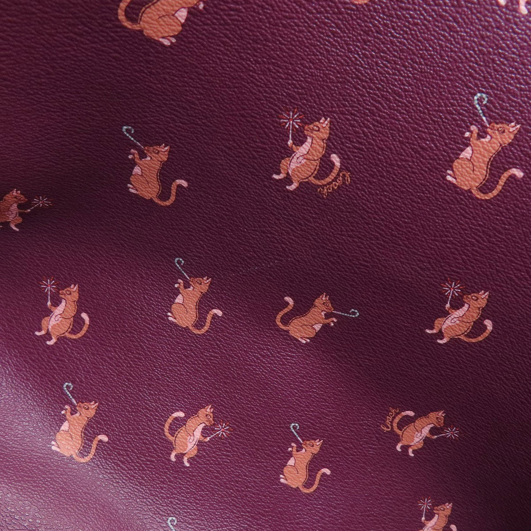 COACH Tote Bag F80232 PVC purple reversible Women Used Authentic