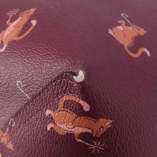 COACH Tote Bag F80232 PVC purple reversible Women Used Authentic