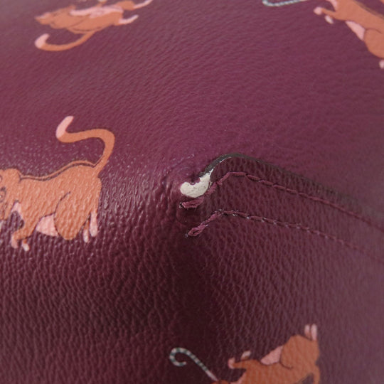 COACH Tote Bag F80232 PVC purple reversible Women Used Authentic