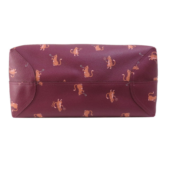 COACH Tote Bag F80232 PVC purple reversible Women Used Authentic